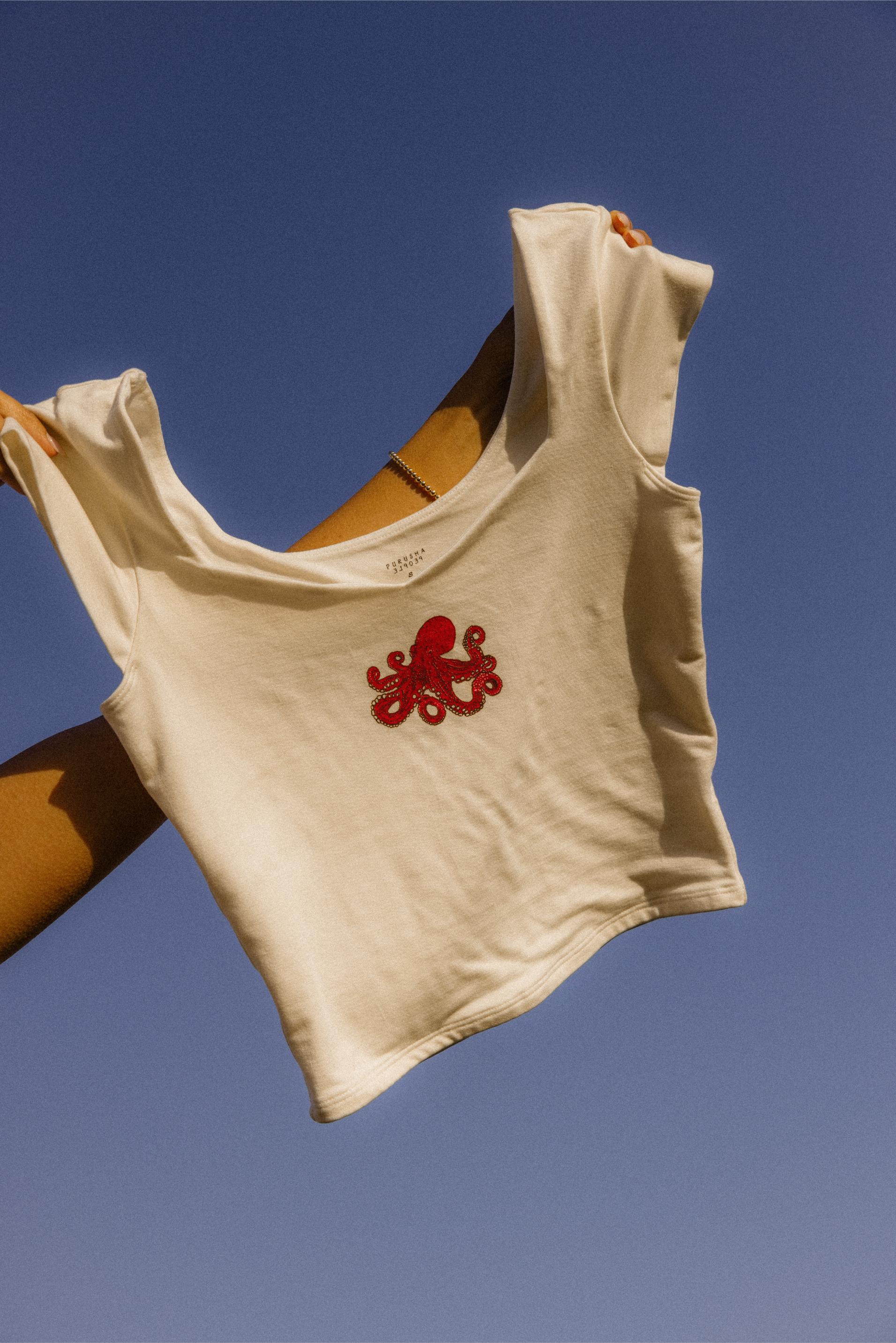 Deepwater Petal Sleeve Top