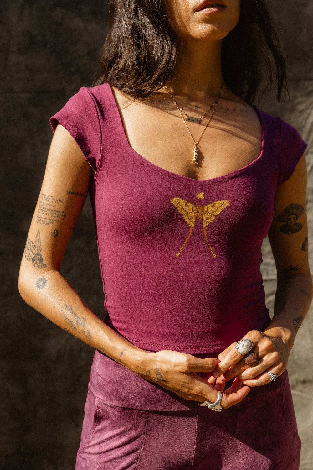 Comet Moth Petal Sleeve Top